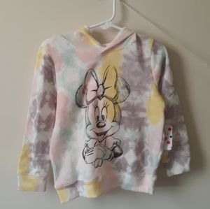 Minnie Mouse Girls Lightweight Tie Dye Hoodie